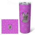 French Bulldog Blue Stainless Steel Skinny Tumbler 20 oz Vacuum Double Walled Reusable Insulated Travel Cup