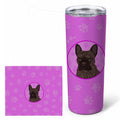 French Bulldog Brindle #1 Stainless Steel Skinny Tumbler 20 oz Vacuum Double Walled Reusable Insulated Travel Cup