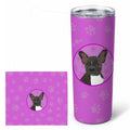 French Bulldog Brindle #2 Stainless Steel Skinny Tumbler 20 oz Vacuum Double Walled Reusable Insulated Travel Cup