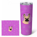 French Bulldog Fawn #1 Stainless Steel Skinny Tumbler 20 oz Vacuum Double Walled Reusable Insulated Travel Cup