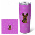 German Shepherd Black and Tan #2 Stainless Steel Skinny Tumbler 20 oz Vacuum Double Walled Reusable Insulated Travel Cup