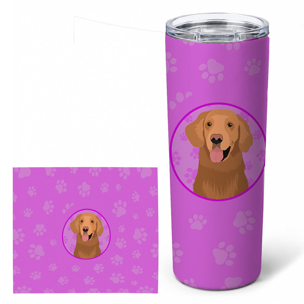 Golden Retriever Red #1 Stainless Steel Skinny Tumbler 20 oz Vacuum Double Walled Reusable Insulated Travel Cup