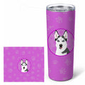Siberian Husky Puppy Stainless Steel Skinny Tumbler 20 oz Vacuum Double Walled Reusable Insulated Travel Cup