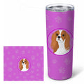 Cavalier King Charles Spaniel Blenheim #1 Stainless Steel Skinny Tumbler 20 oz Vacuum Double Walled Reusable Insulated Travel Cup