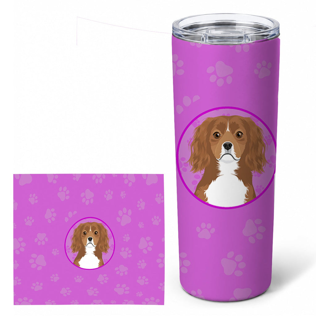 Cavalier King Charles Spaniel Ruby Stainless Steel Skinny Tumbler 20 oz Vacuum Double Walled Reusable Insulated Travel Cup