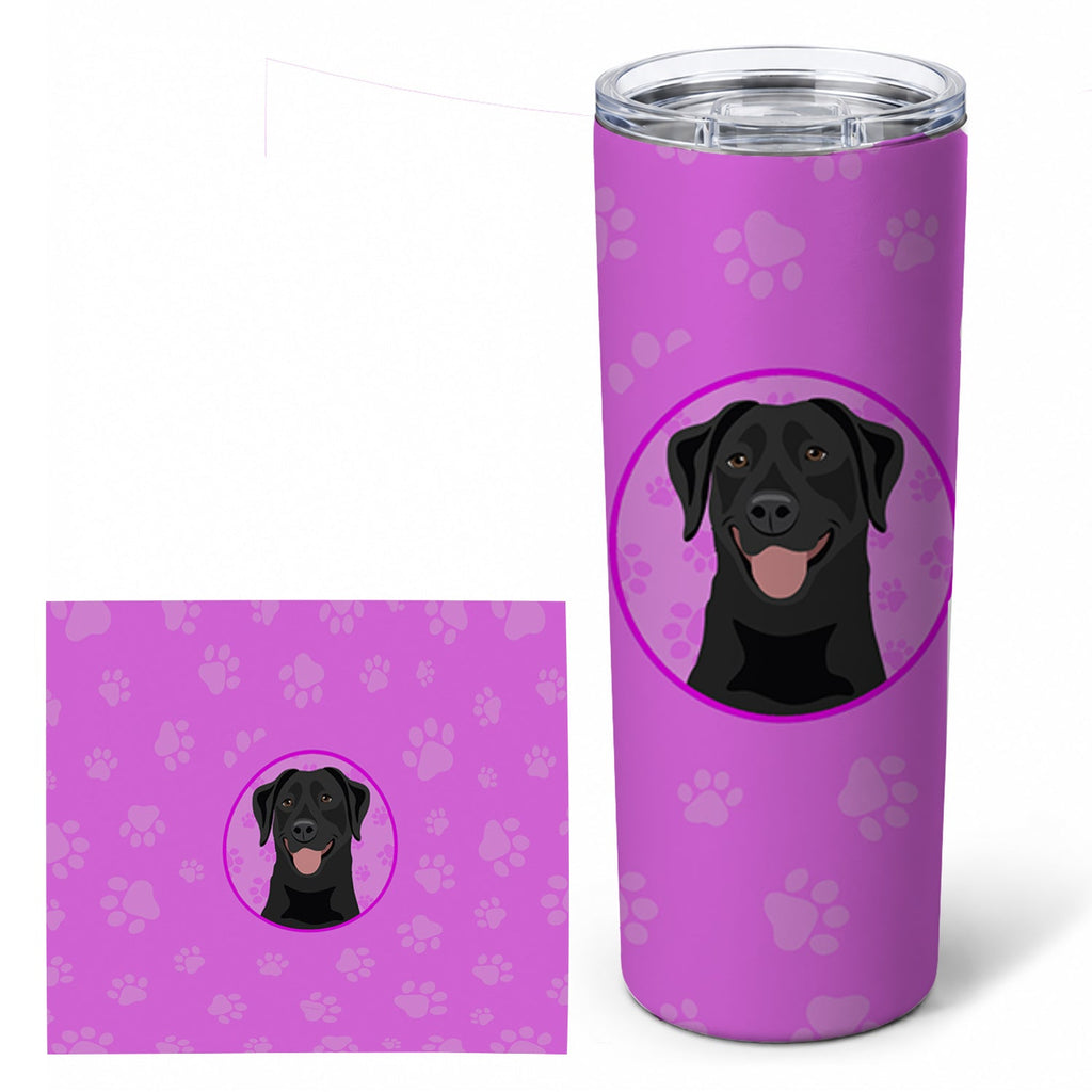 Labrador Retriever Black #1 Stainless Steel Skinny Tumbler 20 oz Vacuum Double Walled Reusable Insulated Travel Cup