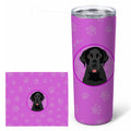 Labrador Retriever Black #3 Stainless Steel Skinny Tumbler 20 oz Vacuum Double Walled Reusable Insulated Travel Cup