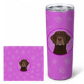 Labrador Retriever Chocolate #2 Stainless Steel Skinny Tumbler 20 oz Vacuum Double Walled Reusable Insulated Travel Cup