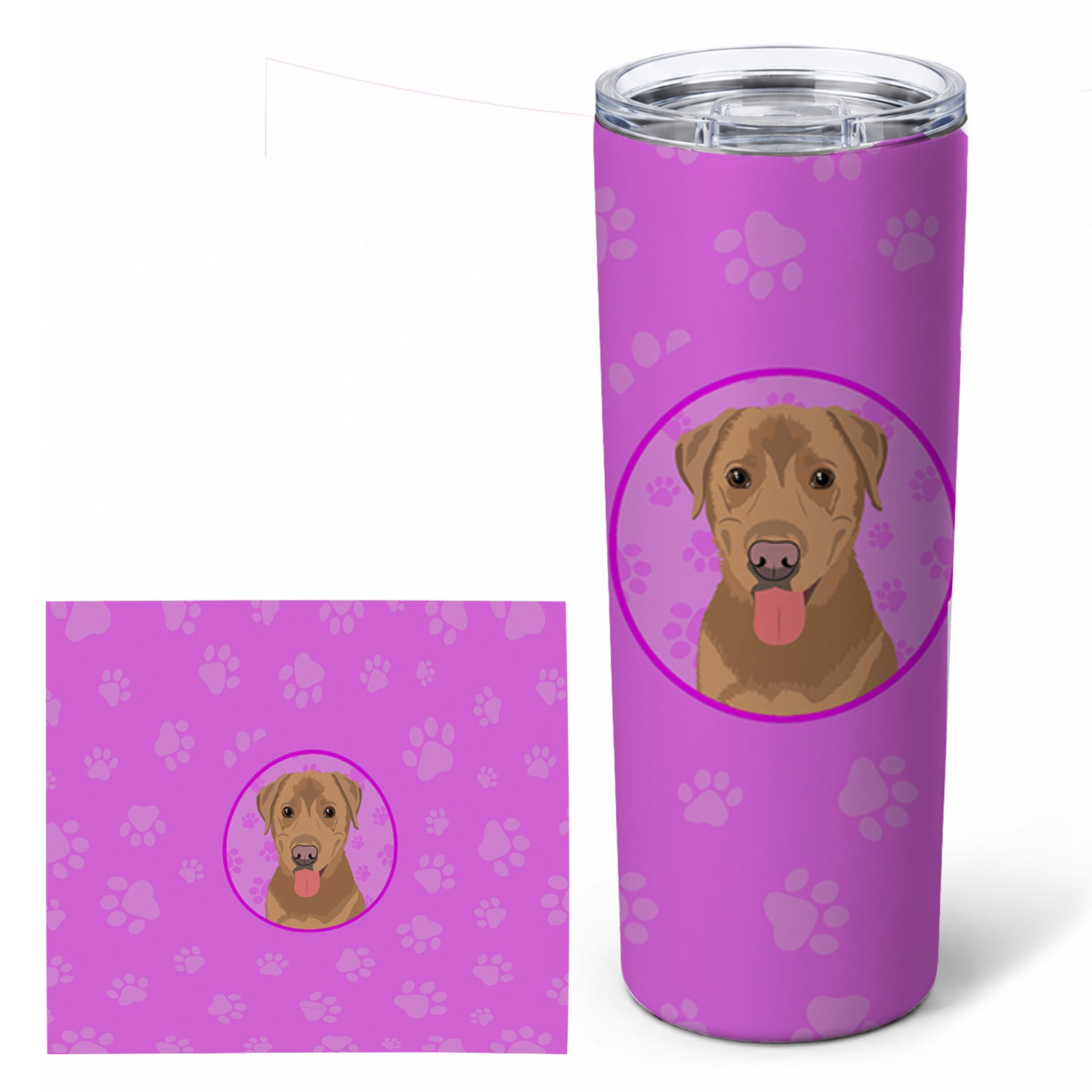 Labrador Retriever Red Stainless Steel Skinny Tumbler 20 oz Vacuum Double Walled Reusable Insulated Travel Cup