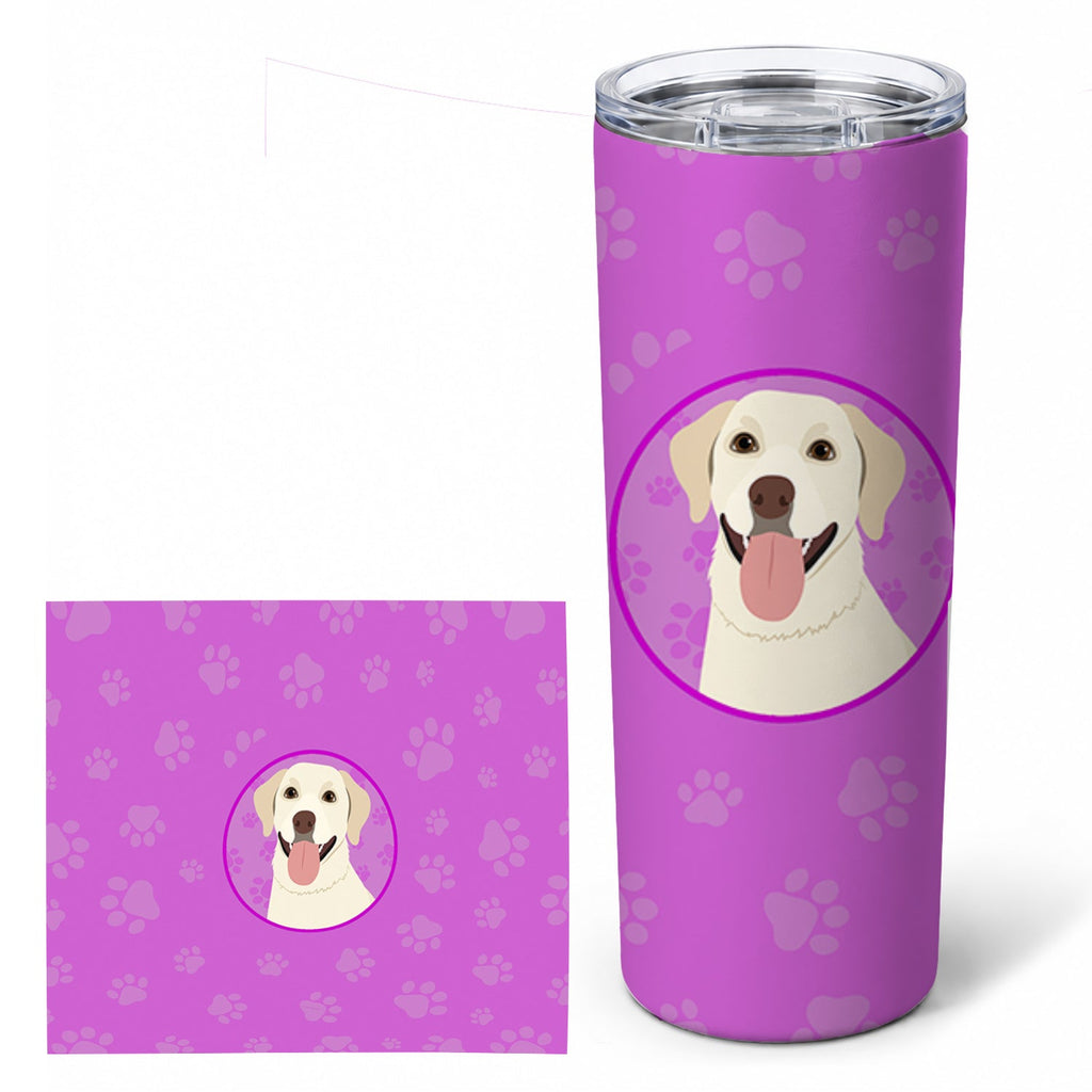 Labrador Retriever Yellow #1 Stainless Steel Skinny Tumbler 20 oz Vacuum Double Walled Reusable Insulated Travel Cup