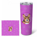 Pembroke Welsh Corgi Sable and White Stainless Steel Skinny Tumbler 20 oz Vacuum Double Walled Reusable Insulated Travel Cup