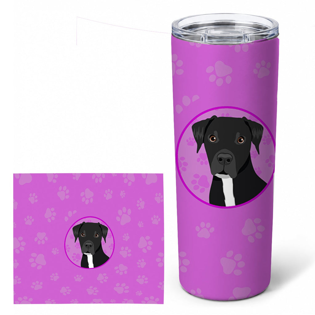 Pit Bull Black #1 Stainless Steel Skinny Tumbler 20 oz Vacuum Double Walled Reusable Insulated Travel Cup