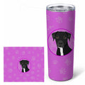 Pit Bull Black #1 Stainless Steel Skinny Tumbler 20 oz Vacuum Double Walled Reusable Insulated Travel Cup