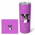 Pit Bull Black #3 Stainless Steel Skinny Tumbler 20 oz Vacuum Double Walled Reusable Insulated Travel Cup