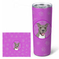 Pit Bull Blue #1 Stainless Steel Skinny Tumbler 20 oz Vacuum Double Walled Reusable Insulated Travel Cup