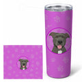 Pit Bull Blue #3 Stainless Steel Skinny Tumbler 20 oz Vacuum Double Walled Reusable Insulated Travel Cup