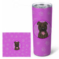 Pit Bull Brindle #1 Stainless Steel Skinny Tumbler 20 oz Vacuum Double Walled Reusable Insulated Travel Cup