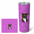 Pit Bull Brindle #2 Stainless Steel Skinny Tumbler 20 oz Vacuum Double Walled Reusable Insulated Travel Cup