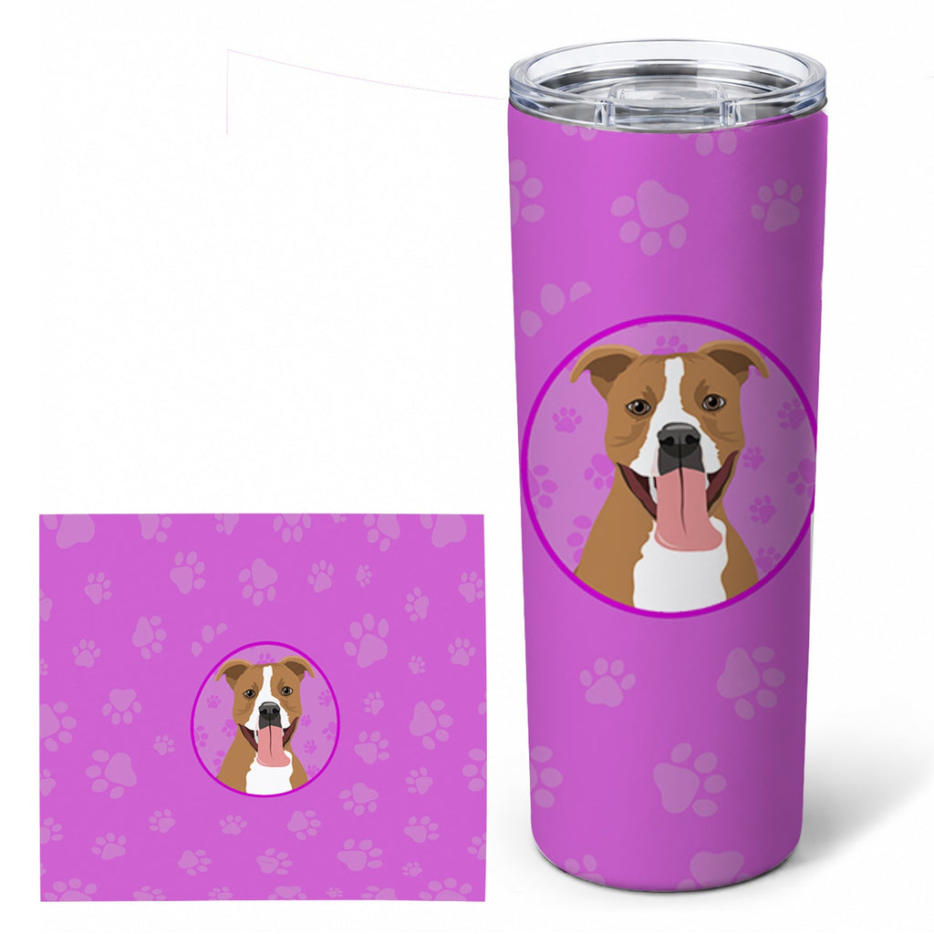 Pit Bull Fawn #2 Stainless Steel Skinny Tumbler 20 oz Vacuum Double Walled Reusable Insulated Travel Cup