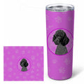 Poodle Standard Black Stainless Steel Skinny Tumbler 20 oz Vacuum Double Walled Reusable Insulated Travel Cup