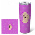 Poodle Standard Cafe Au Lait Stainless Steel Skinny Tumbler 20 oz Vacuum Double Walled Reusable Insulated Travel Cup