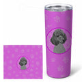 Poodle Standard Gray Stainless Steel Skinny Tumbler 20 oz Vacuum Double Walled Reusable Insulated Travel Cup