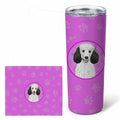 Poodle Standard Silver Stainless Steel Skinny Tumbler 20 oz Vacuum Double Walled Reusable Insulated Travel Cup