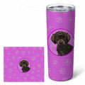 Poodle Toy Brown Stainless Steel Skinny Tumbler 20 oz Vacuum Double Walled Reusable Insulated Travel Cup