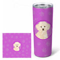 Poodle Toy Cream Stainless Steel Skinny Tumbler 20 oz Vacuum Double Walled Reusable Insulated Travel Cup