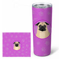 Pug Fawn #1 Stainless Steel Skinny Tumbler 20 oz Vacuum Double Walled Reusable Insulated Travel Cup