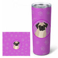 Pug Fawn #3 Stainless Steel Skinny Tumbler 20 oz Vacuum Double Walled Reusable Insulated Travel Cup