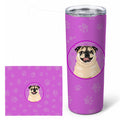 Pug Fawn #5 Stainless Steel Skinny Tumbler 20 oz Vacuum Double Walled Reusable Insulated Travel Cup