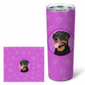 Rottweiler Black and Tan #1 Stainless Steel Skinny Tumbler 20 oz Vacuum Double Walled Reusable Insulated Travel Cup