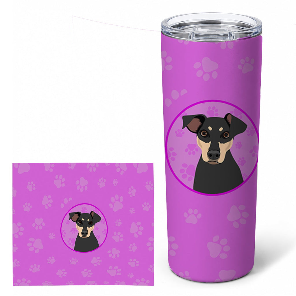Rottweiler Black and Tan #3 Stainless Steel Skinny Tumbler 20 oz Vacuum Double Walled Reusable Insulated Travel Cup