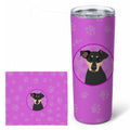 Rottweiler Black and Tan #3 Stainless Steel Skinny Tumbler 20 oz Vacuum Double Walled Reusable Insulated Travel Cup