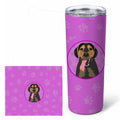 Rottweiler Black and Tan #4 Stainless Steel Skinny Tumbler 20 oz Vacuum Double Walled Reusable Insulated Travel Cup