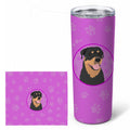 Rottweiler and Tan #7 Stainless Steel Skinny Tumbler 20 oz Vacuum Double Walled Reusable Insulated Travel Cup