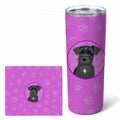 Schnauzer Black #1 Stainless Steel Skinny Tumbler 20 oz Vacuum Double Walled Reusable Insulated Travel Cup