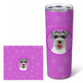 Schnauzer Salt and Pepper #3 Stainless Steel Skinny Tumbler 20 oz Vacuum Double Walled Reusable Insulated Travel Cup