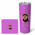 Shiba Inu Black and Tan Stainless Steel Skinny Tumbler 20 oz Vacuum Double Walled Reusable Insulated Travel Cup