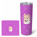 Shiba Inu Cream #2 Stainless Steel Skinny Tumbler 20 oz Vacuum Double Walled Reusable Insulated Travel Cup