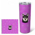 Shiba Inu Husky Mix Stainless Steel Skinny Tumbler 20 oz Vacuum Double Walled Reusable Insulated Travel Cup