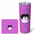Shih-Tzu Black and White #4 Stainless Steel Skinny Tumbler 20 oz Vacuum Double Walled Reusable Insulated Travel Cup