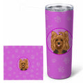 Yorkie Black and Gold #1 Stainless Steel Skinny Tumbler 20 oz Vacuum Double Walled Reusable Insulated Travel Cup