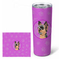 Yorkie Black and Gold #2 Stainless Steel Skinny Tumbler 20 oz Vacuum Double Walled Reusable Insulated Travel Cup