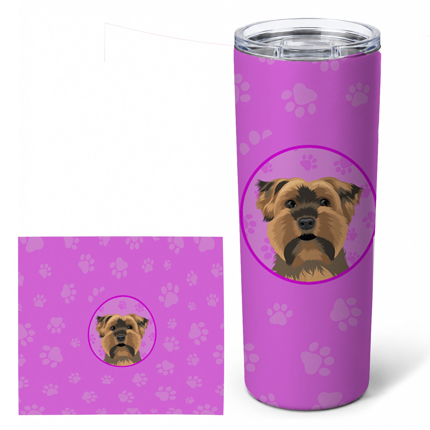 Yorkie Chocolate #1 Stainless Steel Skinny Tumbler 20 oz Vacuum Double Walled Reusable Insulated Travel Cup