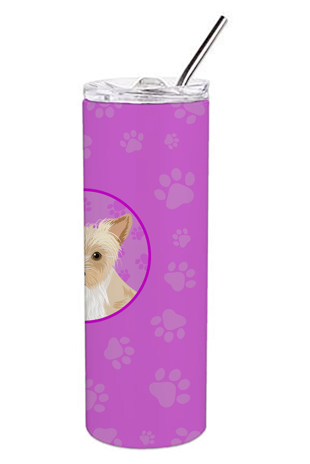 Yorkie Parti Stainless Steel Skinny Tumbler 20 oz Vacuum Double Walled Reusable Insulated Travel Cup