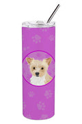Yorkie Parti Stainless Steel Skinny Tumbler 20 oz Vacuum Double Walled Reusable Insulated Travel Cup