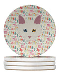 Aphrodite Giant Cat Christmas Large Sandstone Coasters Pack of 4