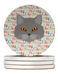 Brazilian Longhair Cat Christmas Large Sandstone Coasters Pack of 4
